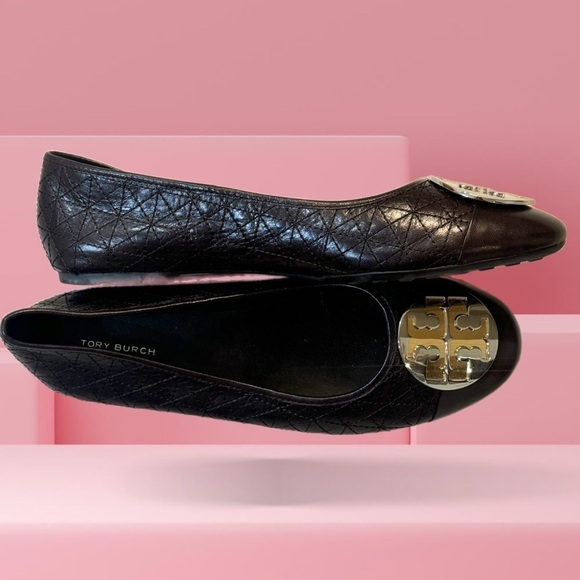 Tory Burch Shoes - Brown Tory Burch 8 1/2
Claire quilted leather ballerinas